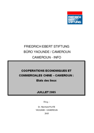 Cooperations économiques et commerciales Chine - Cameroun